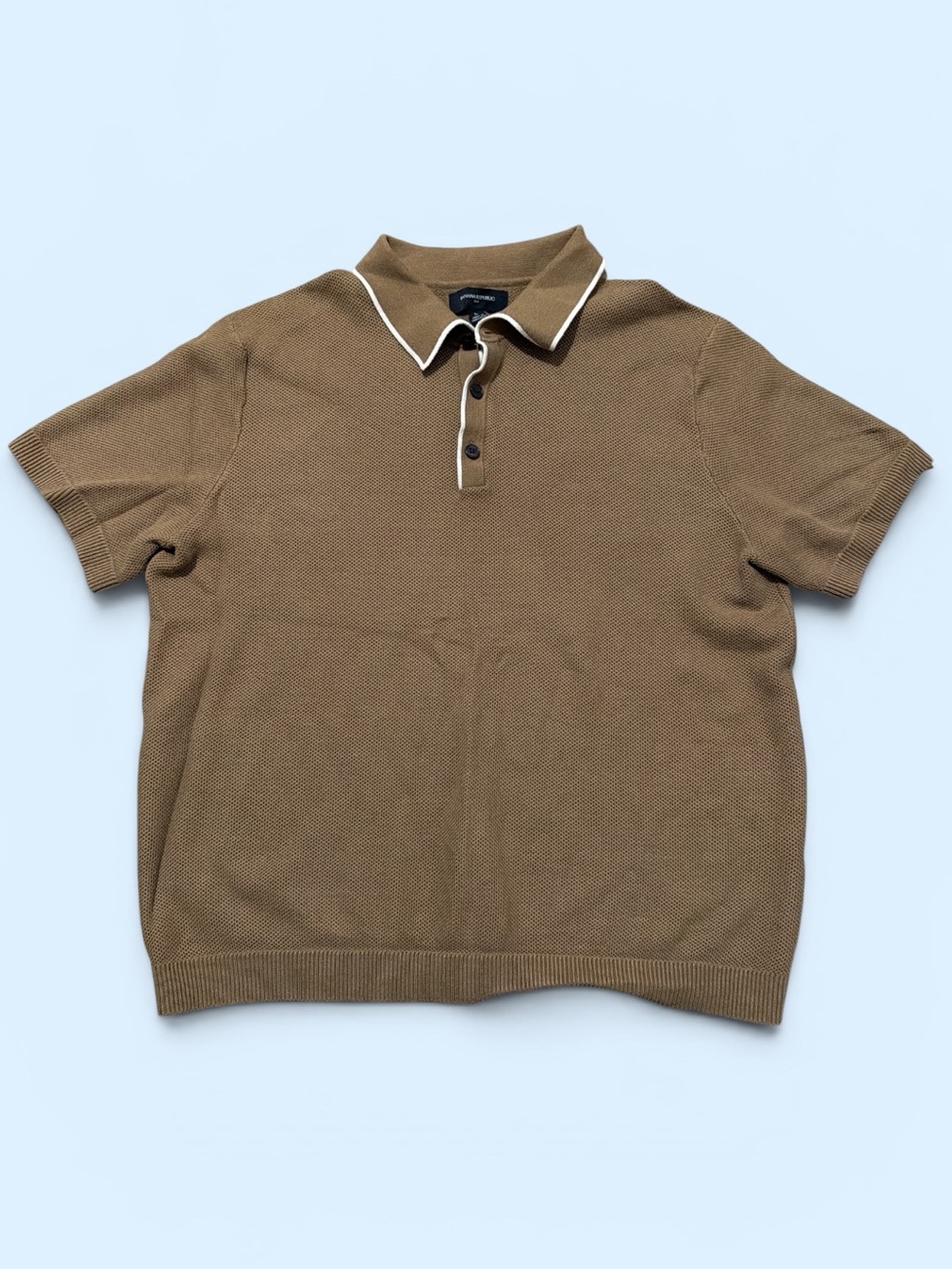 BR Factory Knit Polo Shirt with Contrast Trim